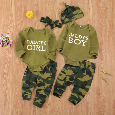 Camouflage Letter Three-Piece Kids Set