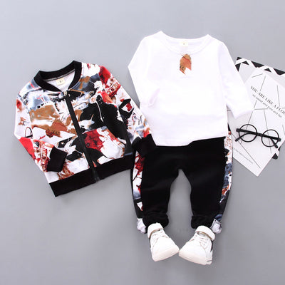 Boys Autumn Three-Piece Outfit Set