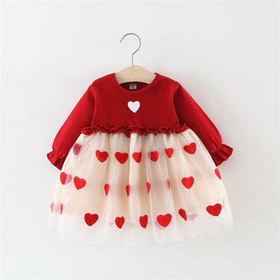 Cotton Bow Corduroy Baby Dress