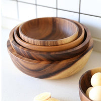 Natural Wooden Salad Bowl — image 2