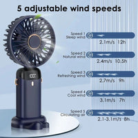 Rechargeable 5-Speed Handheld Fan — image 4