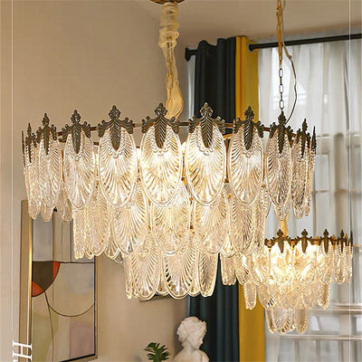 Layered Glass Living Room Chandelier