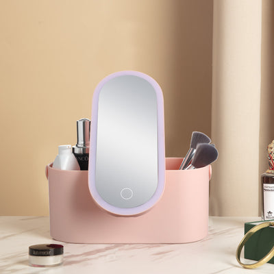 LED Makeup Organizer Box with Mirror