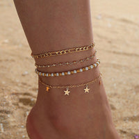 Four-Piece Star Tassel Anklet Set — image 2