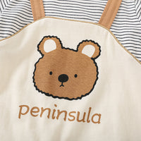 Bear Print Baby Short Sleeve Romper — image 4