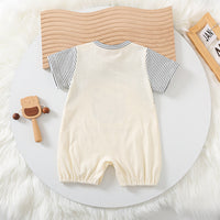 Bear Print Baby Short Sleeve Romper — image 2