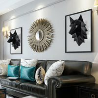 Abstract Resin Wolf Head Wall Sculpture — image 2
