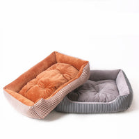 Striped Round Pet Bed for Dogs and Cats — image 3
