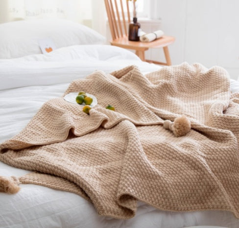 Nordic Fringed Knit Throw Blanket — image 6