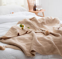 Nordic Fringed Knit Throw Blanket — image 6