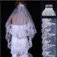 Short Lace Wedding Veil — image 2