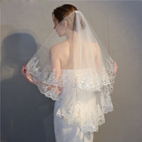 Short Lace Wedding Veil — image 6