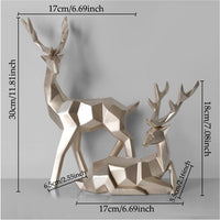 Modern Resin Deer Statue Set — image 5