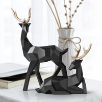 Modern Resin Deer Statue Set — image 3