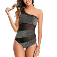One-Shoulder Mesh One-Piece Swimsuit — image 6