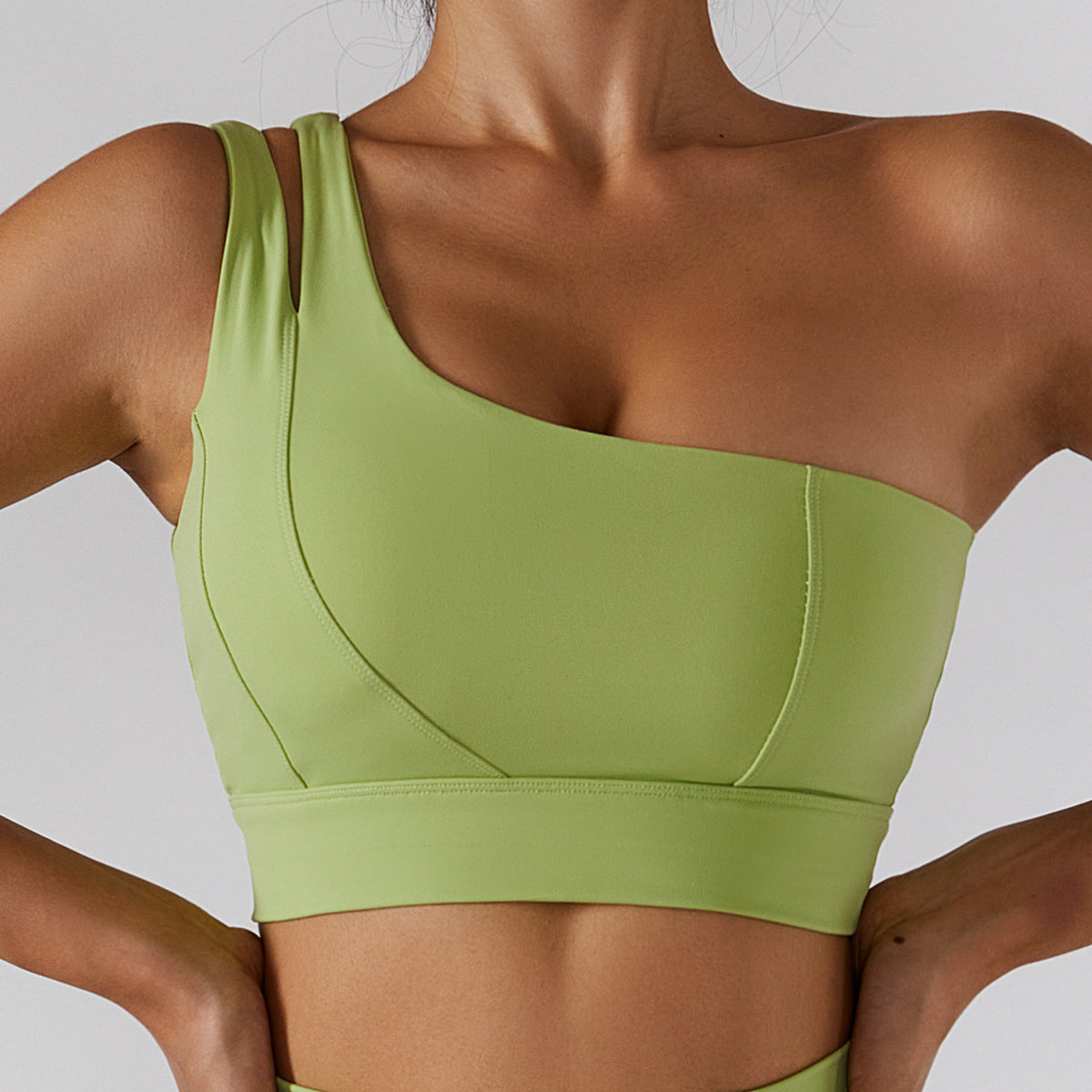 Ribbed One-Shoulder Yoga Set — image 4