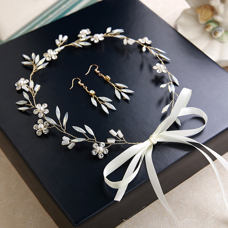 Pearl Bridal Crown Headpiece — image 5