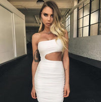 One-Shoulder Hollow Mini Dress — image 4