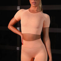 Seamless Short-Sleeve Yoga Set — image 5