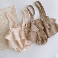 Pleated Cotton Baby Girl Romper — image 3