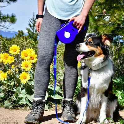 Retractable Dog Leash with Travel Bowl