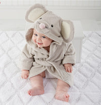 Hooded Animal Kids Bathrobe
