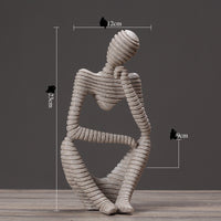 Abstract Resin Thinker Statue — image 3