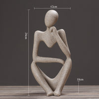 Abstract Resin Thinker Statue — image 8