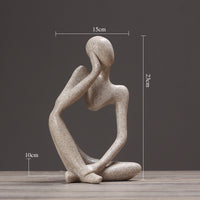 Abstract Resin Thinker Statue — image 7