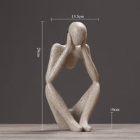 Abstract Resin Thinker Statue — image 6