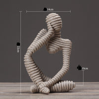 Abstract Resin Thinker Statue — image 4