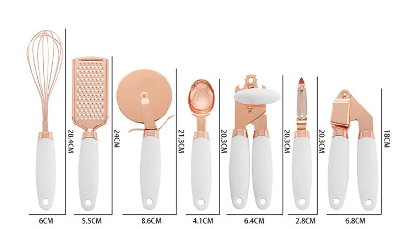 Rose Gold Stainless Steel Kitchen Tool Set — image 7