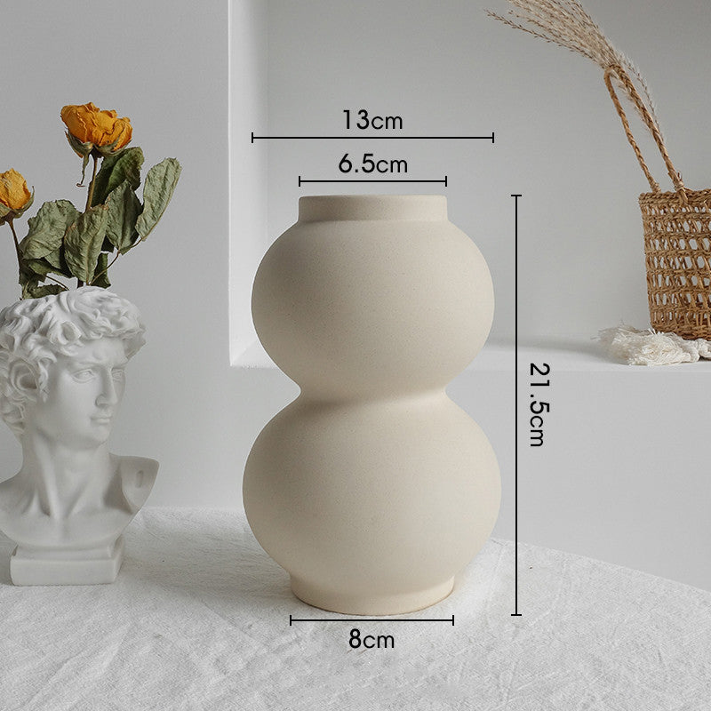 Matte Ceramic Vase for Dried Flowers — image 2