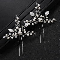 Pearl Rhinestone Bridal Hairpin — image 2