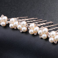 Pearl Rhinestone Bridal Hairpin — image 6