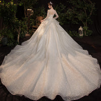 Long-Sleeve Polyester Wedding Dress — image 5