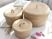Japanese Linen Desktop Storage Basket