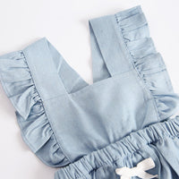 Denim Lace Baby Romper — image 3