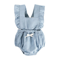 Denim Lace Baby Romper — image 5