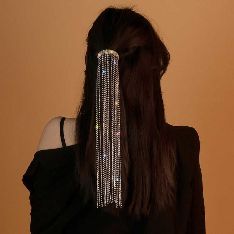 Rhinestone Tassel Hair Clip — image 2