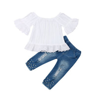 White Two-Piece Baby Outfit Set — image 3