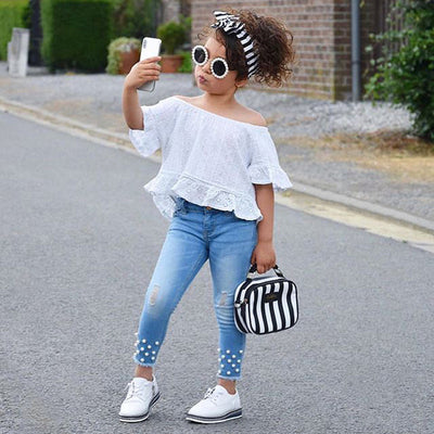 White Two-Piece Baby Outfit Set