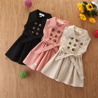 Toddler Girls Sleeveless Sash Dress