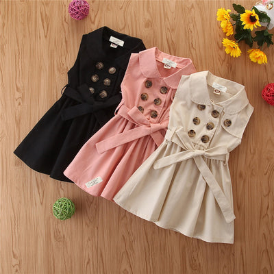 Toddler Girls Sleeveless Sash Dress