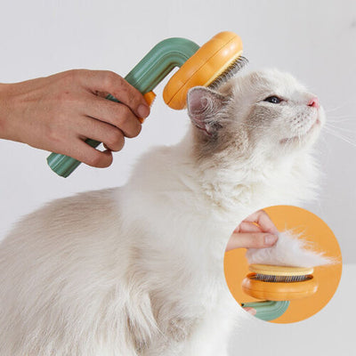Pumpkin Self-Cleaning Pet Slicker Brush