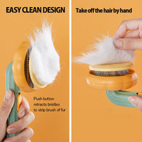 Pumpkin Self-Cleaning Pet Slicker Brush — image 5