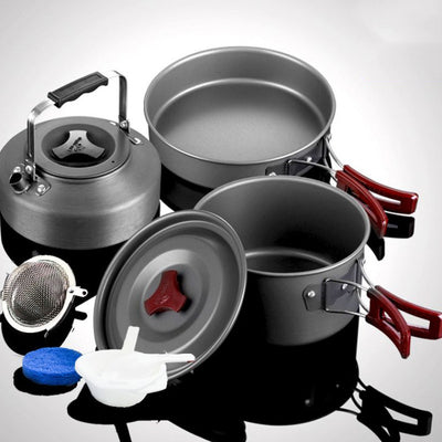 Hard Alumina Camping Pot Set