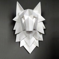 Abstract Resin Wolf Head Wall Sculpture — image 4