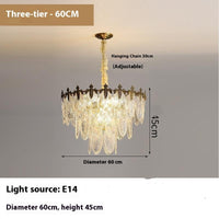 Layered Glass Living Room Chandelier — image 7