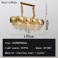 Stainless Steel Crystal Chandelier — image 8